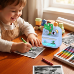 Little Click 2.4" Dual Mode Instant Print Kids Camera, 1080P FHD, 48MP - Blue - تصویر 3