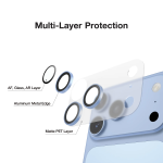 Kanzen iPhone 18 Pro Camera Lens Protector, 9H Hardness with AR Coating - Blue - تصویر 2