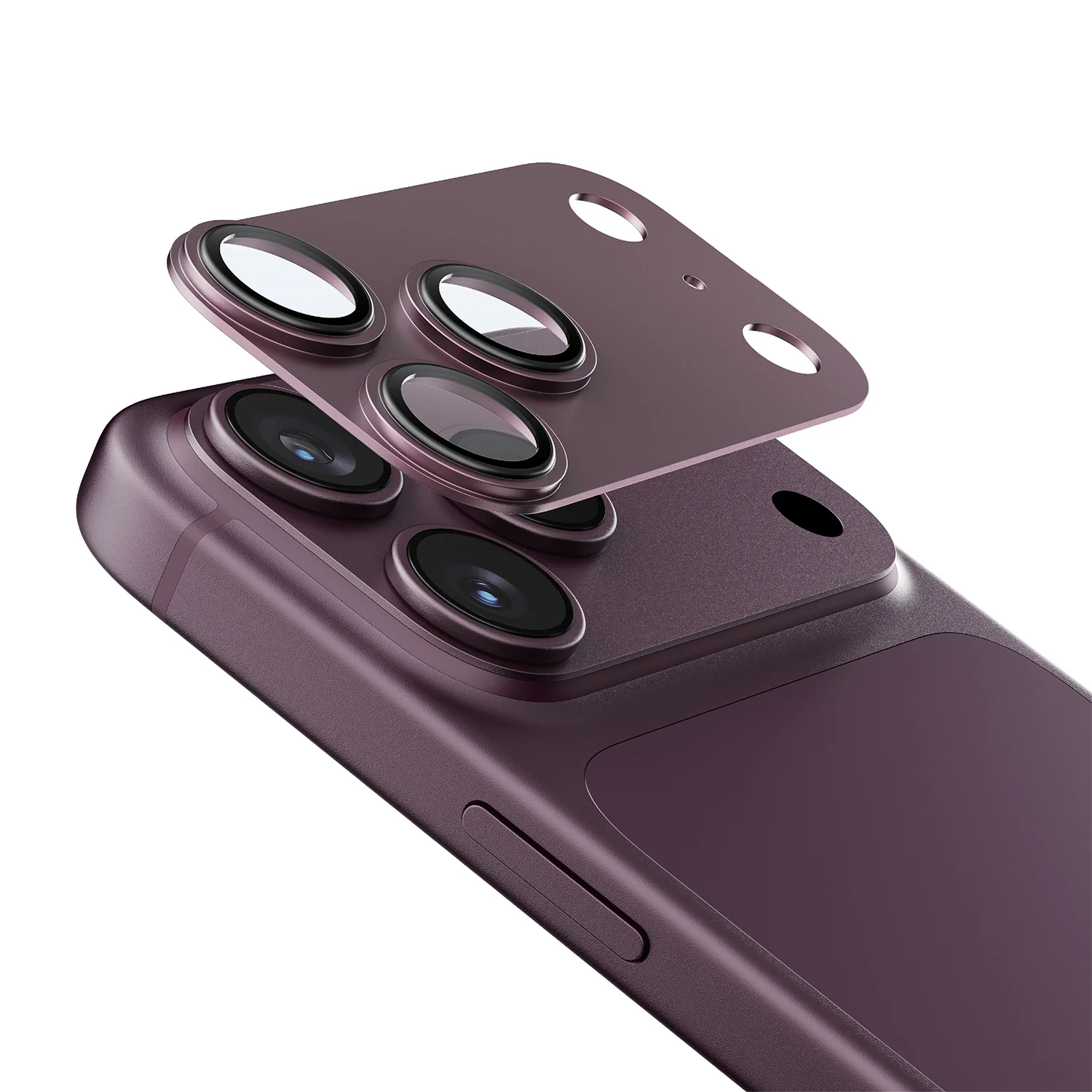iPhone 18 Pro Camera Lens Protector, Anti-Glare, 9H Tempered Glass - Burgundy iPhone 18 Pro Camera Lens Protector, Anti-Glare, 9H Tempered Glass - Burgundy - تصویر 1