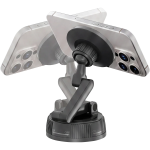 GX-95 MagSafe Suction Car Phone Holder, 360° & 180° Rotation, Multi-Angle Viewing - Black - تصویر 6