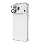 4 in 1 iPhone 18 Pro Defender Pack (Camera Lens + HD Glass + Back Film + Cover) - Silver - تصویر 3