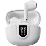 Lancaster Wireless Earbuds, Bluetooth 6.0, 13H Playtime, Touch Control, Dual-Mic Clear Calls, LED Display - White - تصویر 3