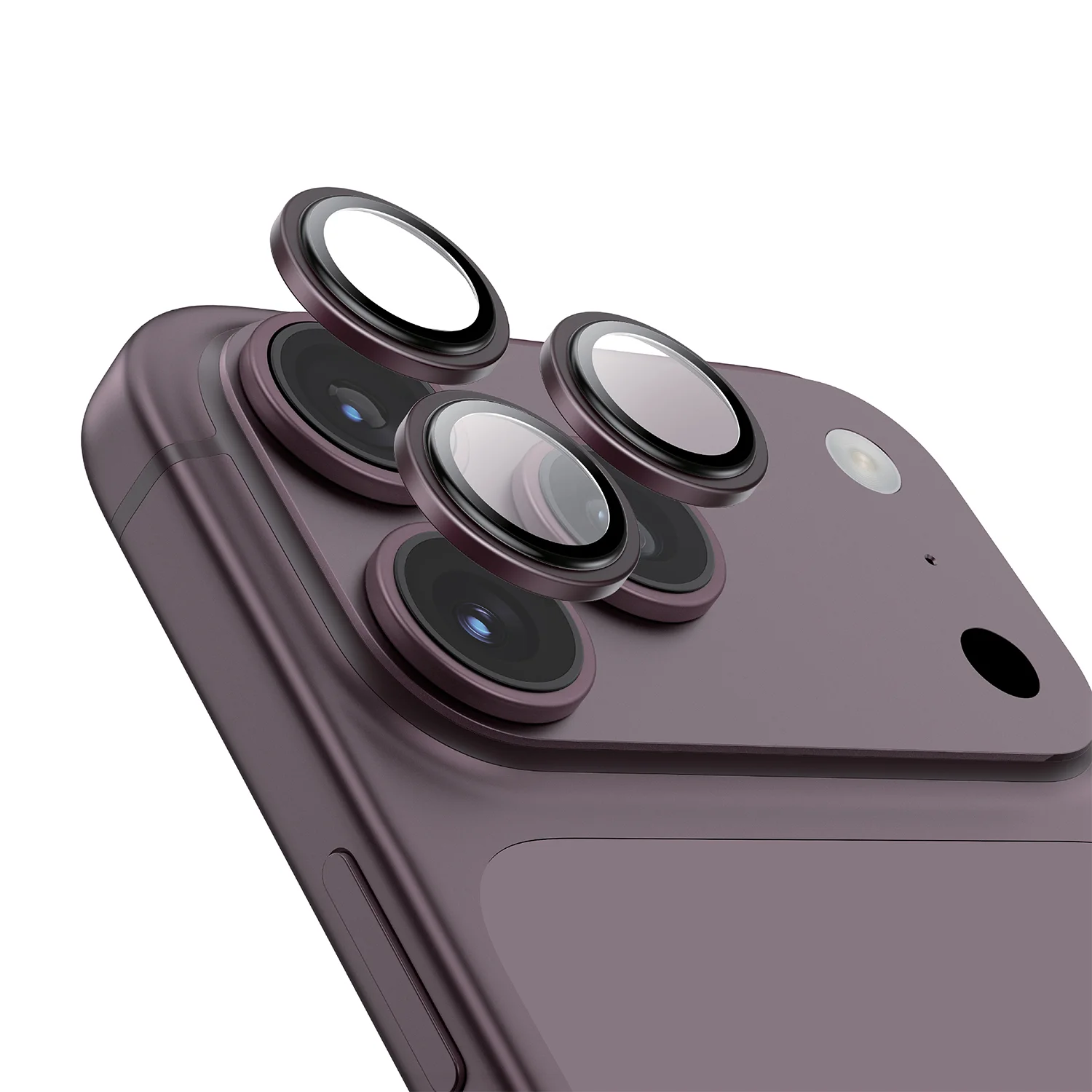 HD Plus Camera Lens Protector for iPhone 18 Pro/Pro Max - Anti Glare, Burgundy HD Plus Camera Lens Protector for iPhone 18 Pro/Pro Max - Anti Glare, Burgundy - تصویر 1