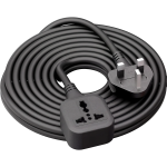 Power Guard Universal Extension Socket, 3-Pin Plug, 3250W Power Output, 5M Cord - Black - تصویر 5