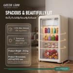 GMF-83A Mini Fridge, 83L Capacity, Transparent Door + Interior Lights + Adjustable Shelves - White - تصویر 2