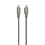 Braided USB-C to Lightning Cable 27W 1M - Grey