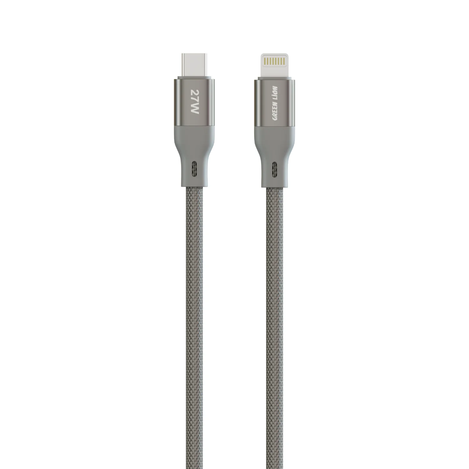 Braided USB-C to Lightning Cable 27W 1M - Grey Braided USB-C to Lightning Cable 27W 1M - Grey - تصویر 1