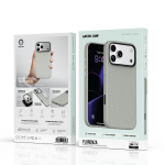 Florenza Woven Fabric MagSafe Case for iPhone 18 Pro/17 Pro 2600GS Drop Protection - Silver - تصویر 8