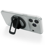 Rennes Rotating Phone Ring Stand with Liquid Silicone Loop & Magnetic Ring - Grey - تصویر 4