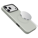 Florenza Woven Fabric MagSafe Case for iPhone 18 Pro Max/17 Pro Max 2600GS Drop Protection - Silver - تصویر 4