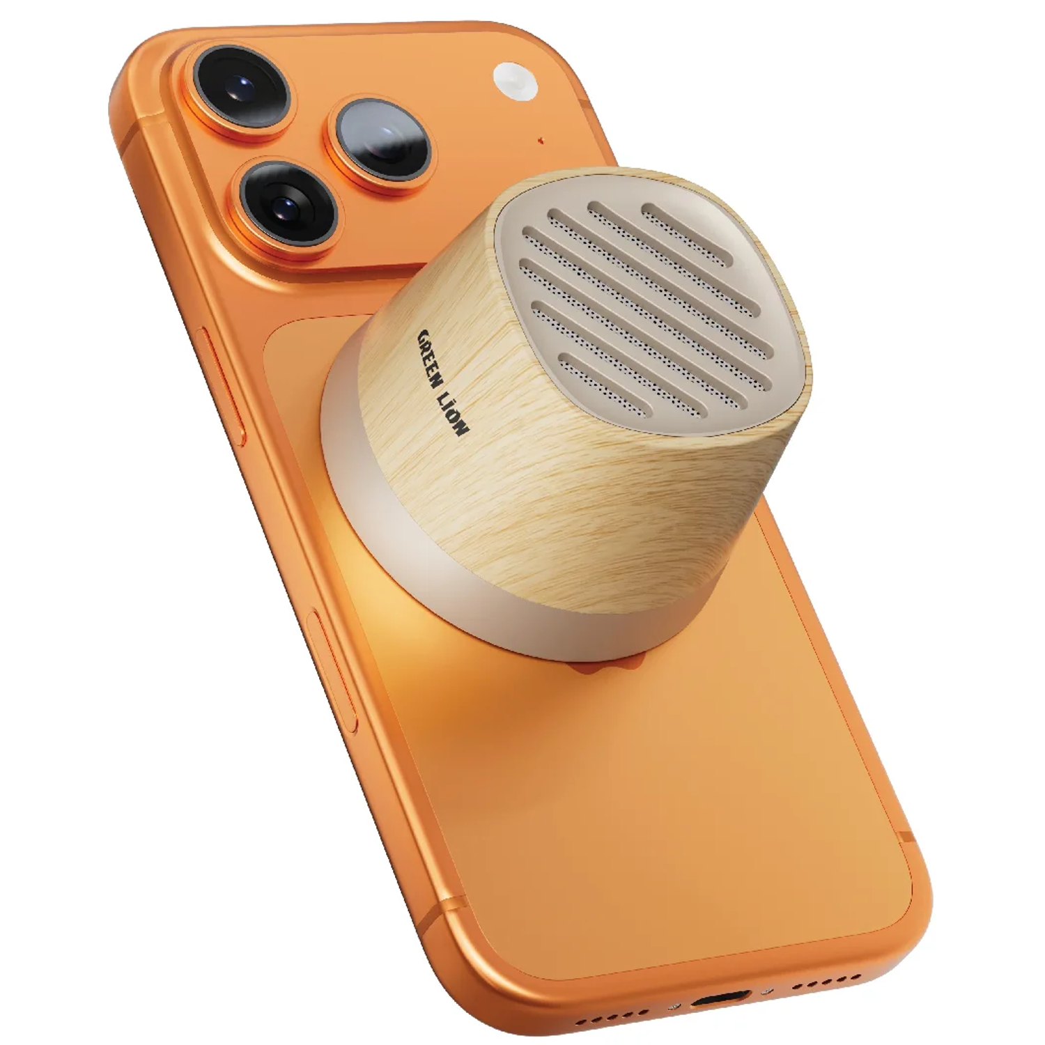 Mini Speaker & Wireless Charger GNMGTNSPKWDL - Magsafe Compatible, Light Wood Mini Speaker & Wireless Charger GNMGTNSPKWDL - Magsafe Compatible, Light Wood - تصویر 1