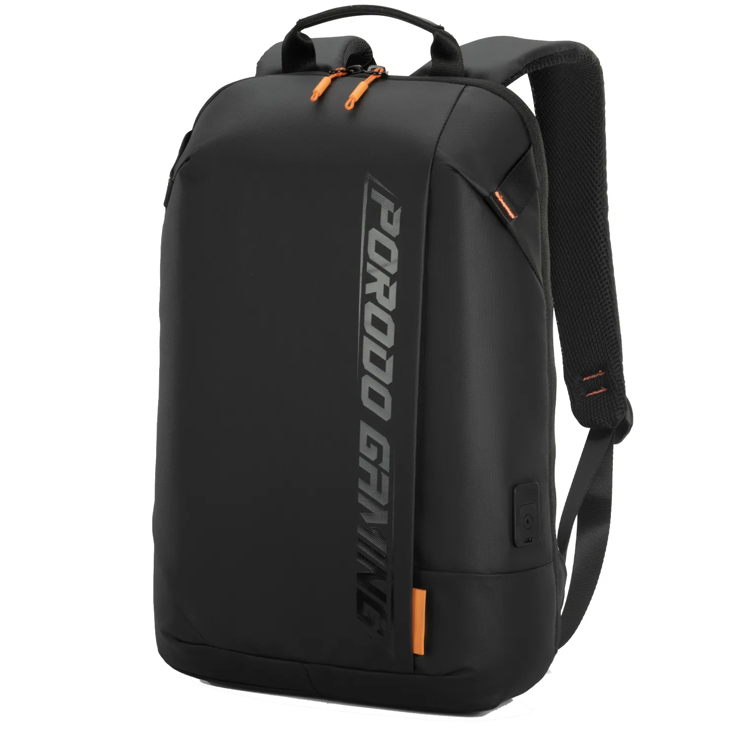 Laptop Backpack PDX533 - Water-Resistant PU, USB-C Port, Black/Orange Laptop Backpack PDX533 - Water-Resistant PU, USB-C Port, Black/Orange - تصویر 1