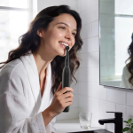 Denta Electric Toothbrush with 5 Modes & 4 Replacement Heads - Black - تصویر 2