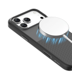 NICE MagSafe CASE for iPhone 18 Pro Max with Metal Buttons, Anti-Slip Texture - Black - تصویر 3