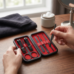 Manicure Set GN7IN1MANBK - 7 PCS Carbon Steel, Black - تصویر 2