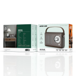 Vintage Radio Speaker GNVINRDSPKBR - Bluetooth 5.3, Brown - تصویر 4