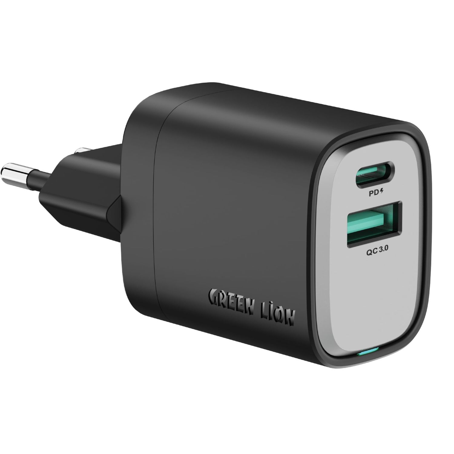 Wall Charger Supra GN33W1C1AEUBK - 33W GaN, USB-A & USB-C, Black Grey Wall Charger Supra GN33W1C1AEUBK - 33W GaN, USB-A & USB-C, Black Grey - تصویر 1