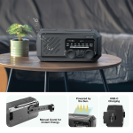 Power Bank G-RADIO LITE GNGRADIO11BK - 20000mAh, Radio, Flashlight, Black - تصویر 2