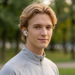 Carlton Wireless Earbuds, Bluetooth V6.0, 12Hrs Playtime, Dual-Mic Clear Calls - Blue - تصویر 3