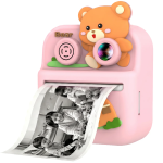 Little Click 2.4" Dual Mode Instant Print Kids Camera, 1080P FHD, 48MP - Pink