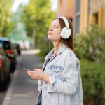 Headphones Santos GNSANTANCWH - Wireless ANC, White - تصویر 2
