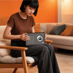 Vintage Radio Speaker GNVINRDSPKBK - Bluetooth 5.3, Black - تصویر 3