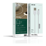 USB-A to Lightning Cable GNTPE1MTA2LWH - 12W 1M, White - تصویر 3