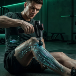 TRAINER T4 Handheld Massage Gun 80W 12 Speeds 8mm Amplitude 8 Heads USB-C - Black - تصویر 3