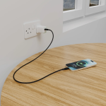 Silicone USB-A to Lightning Cable 12W 1m - Black - تصویر 2