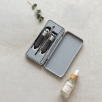 4-in-1 Manicure Set + Tool Case, Anti-Slip Grip - Grey - تصویر 4