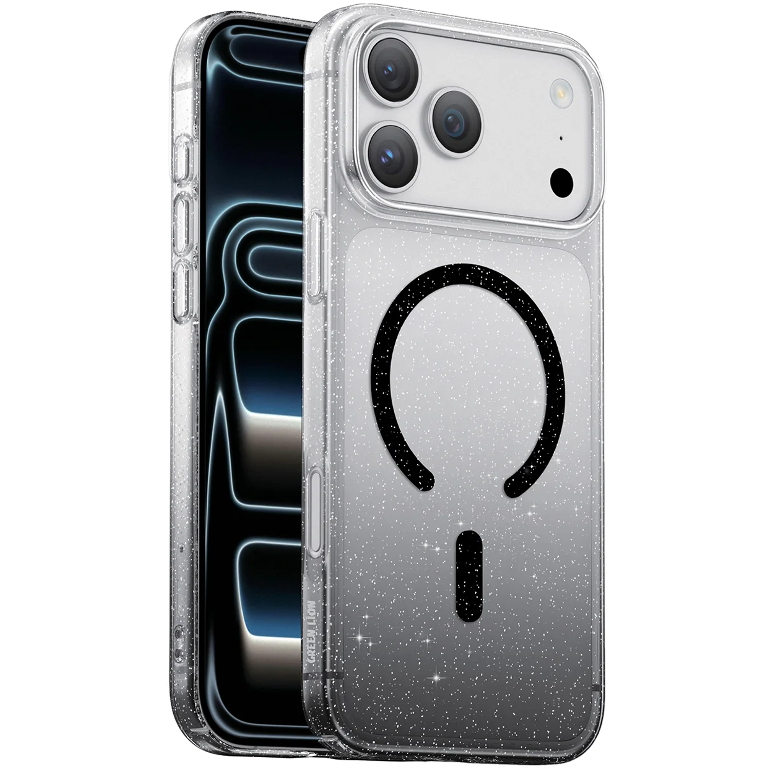 iPhone 18 Pro Glitter MagSafe Case - Black iPhone 18 Pro Glitter MagSafe Case - Black - تصویر 1
