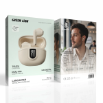 Lancaster Wireless Earbuds, Bluetooth 6.0, 13H Playtime, Touch Control, Dual-Mic Clear Calls, LED Display - Beige - تصویر 4