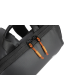 Laptop Backpack PDX533 - Water-Resistant PU, USB-C Port, Black/Orange - تصویر 19