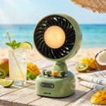 1920 Retro Portable Desktop Fan, 3600mAh Battery - Green - تصویر 4