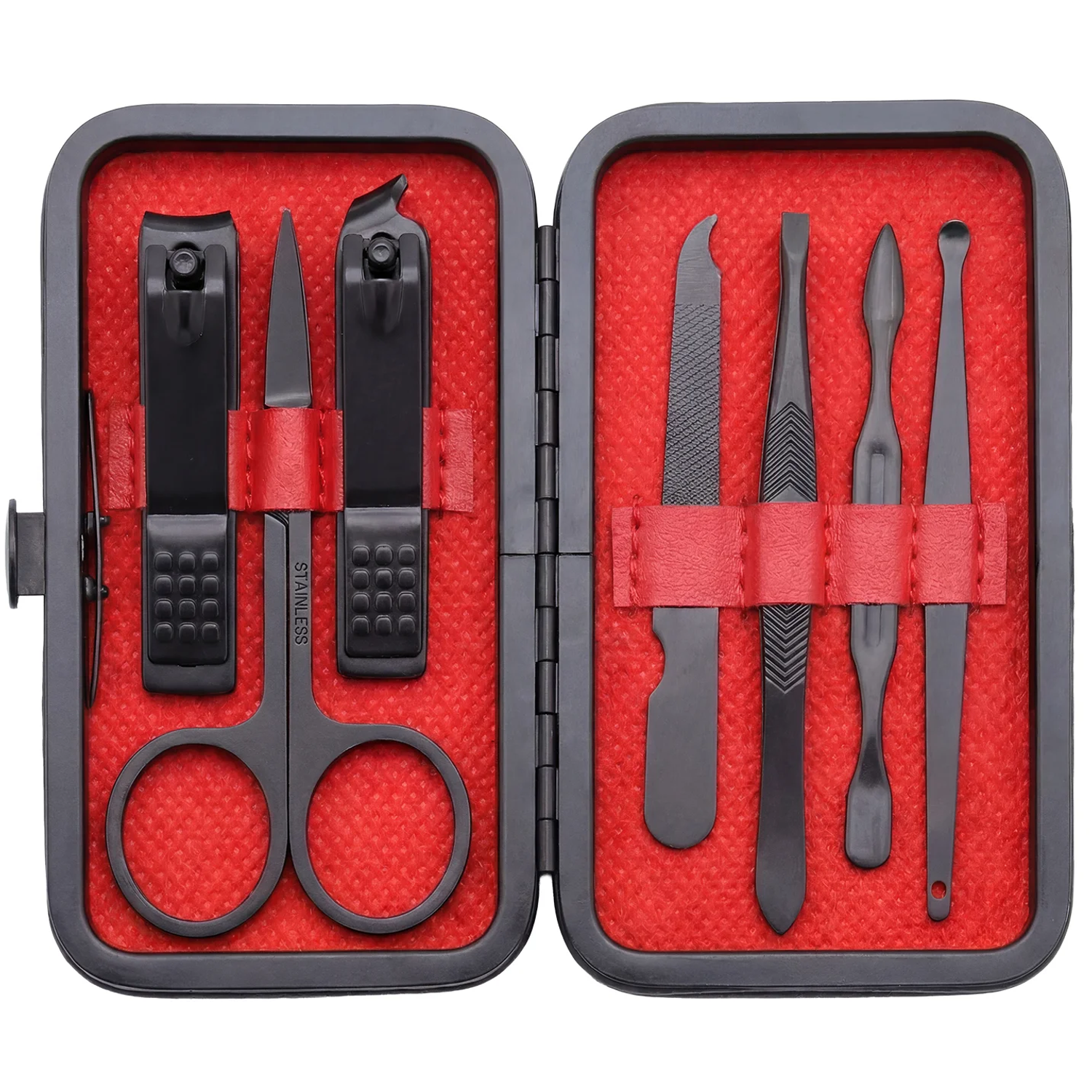 Manicure Set GN7IN1MANBK - 7 PCS Carbon Steel, Black Manicure Set GN7IN1MANBK - 7 PCS Carbon Steel, Black - تصویر 1
