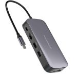 Powerology USB-C Hub & SSD Drive PWSDHB512 - 512GB, 100W PD, Gray