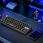 GKM-60 Wired Gaming Keyboard - Rainbow Backlight, Black - تصویر 3