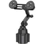 Dual Phone Holder with Cup Mount - Magsafe Compatible, Black