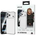 4 in 1 iPhone 18 Pro Max Defender Pack (Camera Lens + HD Glass + Back Film + Cover) - Blue - تصویر 7