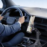 Car Phone Mount GX-72 - Adjustable Cup Holder, Black - تصویر 2