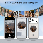 Smart Display Case with 1.85" IPS Screen & Rear-Camera Live Preview for iPhone 18 Pro Max/17 Pro Max - Grey - تصویر 2