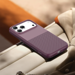 NICE MagSafe CASE for iPhone 18 Pro Max with Metal Buttons, Anti-Slip Texture - Burgundy - تصویر 2