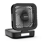 Solar Trio Fan GNPF24SOLFNBK - Fan, Light & Power Bank, Black