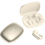Gerona Clip-On Wireless Earbuds with Dual-Mic Clear Calls - Beige - تصویر 4