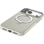 Kenton MagSafe Leather Case with Ring Kickstand for iPhone 18 Pro Max/17 Pro Max - Silver - تصویر 7