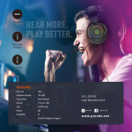 Gaming Headphone PDX418 - Omni-Directional, Black - تصویر 3