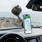 GX-92 MagSafe Suction Car Phone Holder, 17×N52 Magnets, Safety Twist-Lock, Fully Adjustable - Black - تصویر 2