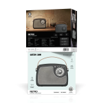 Retro Radio Speaker GNRETRDSPKBK - Bluetooth 5.3, Black - تصویر 3
