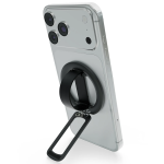 Rennes Rotating Phone Ring Stand with Liquid Silicone Loop & Magnetic Ring - Grey - تصویر 3