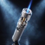 Navigator 3-in-1 Gas Torch Lighter Windproof Jet Flame Refillable Butane with Compass & Bottle Opener - Silver - تصویر 2